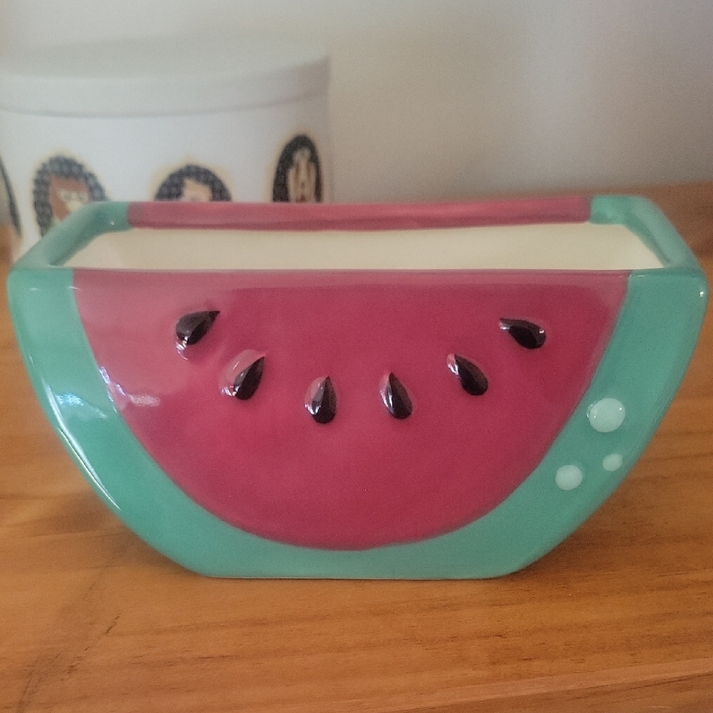 Watermelon Ceramic Planter - Picture 3 of 4